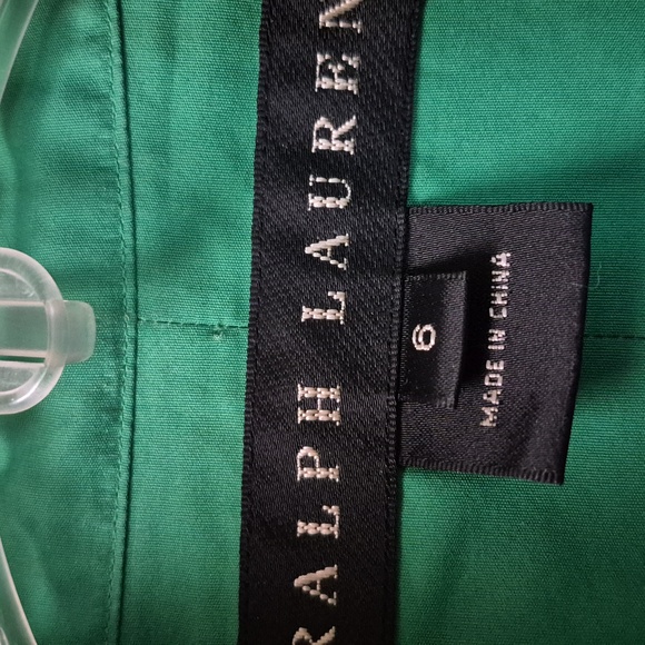 Ralph Lauren Kelly Green Fitted Button Down Shirt Embroidered Pocket Sz. 6 - Picture 6 of 6